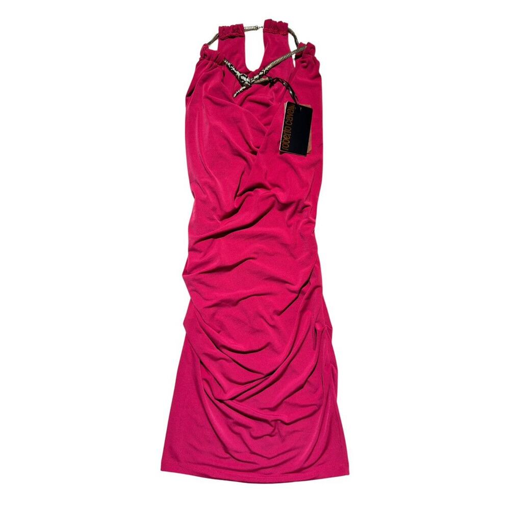 Snake necklace runched dress